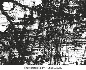 Distressed overlay texture of cracked concrete, stone or asphalt. grunge background. abstract halftone vector illustration
