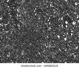 gestörte Überlagerungstextur aus gebrochenem Beton, Stein oder Asphalt. brüchiger Hintergrund. abstrakte Abbildung der halftonischen Vektorillustration