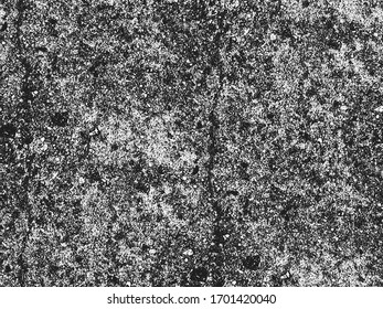 Distressed overlay texture of cracked concrete, stone or asphalt. grunge background. abstract halftone vector illustration