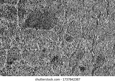 Distressed overlay texture of cracked concrete, stone or asphalt. grunge background. abstract halftone vector illustration