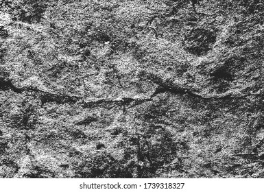 Distressed overlay texture of cracked concrete, stone or asphalt. grunge background. abstract halftone vector illustration