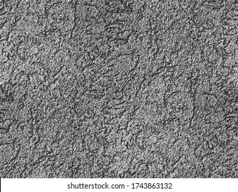 Textura superpuesta en peligro de hormigón, piedra o asfalto. fondo grueso. ilustración abstracta de vector de medio tono