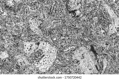 Distressed overlay texture of cracked concrete, stone or asphalt. grunge background. abstract halftone vector illustration