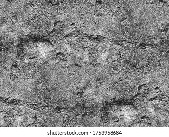 Distressed overlay texture of cracked concrete, stone or asphalt. grunge background. abstract halftone vector illustration