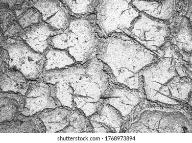 Distressed overlay texture of cracked concrete, stone or asphalt. grunge background. abstract halftone vector illustration