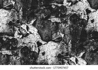 Textura superpuesta en peligro de hormigón, piedra o asfalto. fondo grueso. ilustración abstracta de vector de medio tono