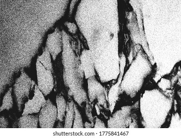 Distressed overlay texture of cracked concrete, stone or asphalt. grunge background. abstract halftone vector illustration