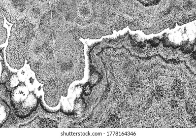 Distressed overlay texture of cracked concrete, stone or asphalt. grunge background. abstract halftone vector illustration