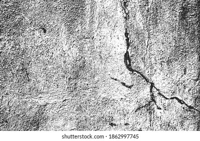 gestörte Überlagerungstextur aus gebrochenem Beton, Stein oder Asphalt. brüchiger Hintergrund. abstrakte Halbtonvektorgrafik