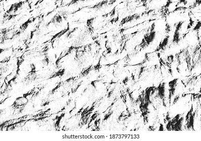 Textura superpuesta en peligro de hormigón, piedra o asfalto. fondo grueso. ilustración abstracta de vector de medio tono