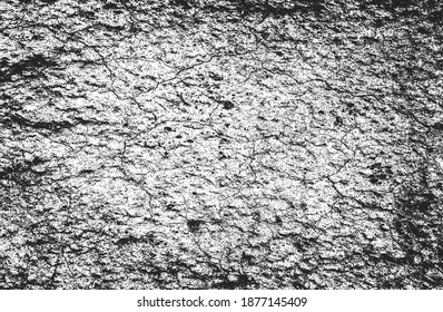 Distressed overlay texture of cracked concrete, stone or asphalt. grunge background. abstract halftone vector illustration