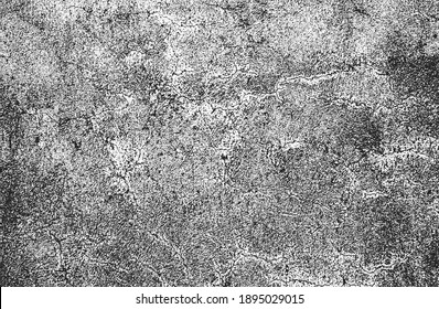 Distressed overlay texture of cracked concrete, stone or asphalt. grunge background. abstract halftone vector illustration