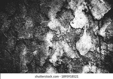 gestörte Überlagerungstextur aus gebrochenem Beton, Stein oder Asphalt. brüchiger Hintergrund. abstrakte Halbtonvektorgrafik