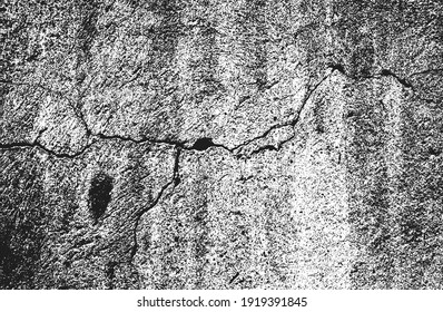 Distressed overlay texture of cracked concrete, stone or asphalt. grunge background. abstract halftone vector illustration