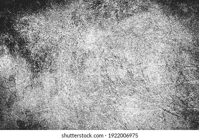 Distressed overlay texture of cracked concrete, stone or asphalt. grunge background. abstract halftone vector illustration