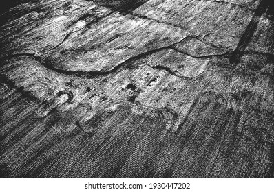 Textura superpuesta en peligro de hormigón, piedra o asfalto. fondo grueso. ilustración abstracta de vector de medio tono