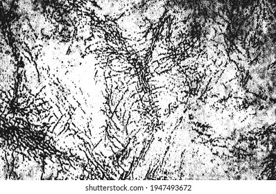 Distressed overlay texture of cracked concrete, stone or asphalt. grunge background. abstract halftone vector illustration