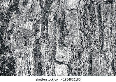 Distressed overlay texture of cracked concrete, stone or asphalt. grunge background. abstract halftone vector illustration