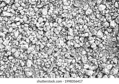 Textura superpuesta en peligro de hormigón, piedra o asfalto. fondo grueso. ilustración abstracta de vector de medio tono