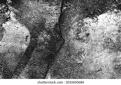 Distressed overlay texture of cracked concrete, stone or asphalt. grunge background. abstract halftone vector illustration