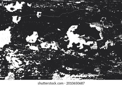 Distressed overlay texture of cracked concrete, stone or asphalt. grunge background. abstract halftone vector illustration