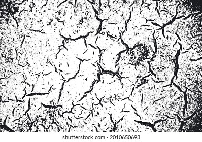 gestörte Überlagerungstextur aus gebrochenem Beton, Stein oder Asphalt. brüchiger Hintergrund. abstrakte Halbtonvektorgrafik