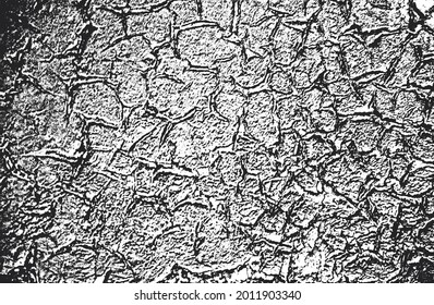 Distressed overlay texture of cracked concrete, stone or asphalt. grunge background. abstract halftone vector illustration