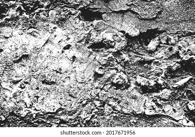 Textura superpuesta en peligro de hormigón, piedra o asfalto. fondo grueso. ilustración abstracta de vector de medio tono
