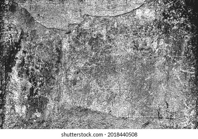 Distressed overlay texture of cracked concrete, stone or asphalt. grunge background. abstract halftone vector illustration