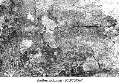 Distressed overlay texture of cracked concrete, stone or asphalt. grunge background. abstract halftone vector illustration