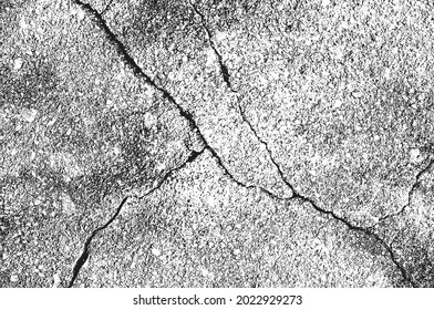 Distressed overlay texture of cracked concrete, stone or asphalt. grunge background. abstract halftone vector illustration