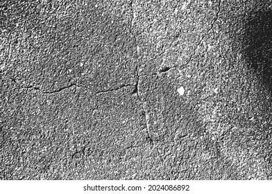 Distressed overlay texture of cracked concrete, stone or asphalt. grunge background. abstract halftone vector illustration