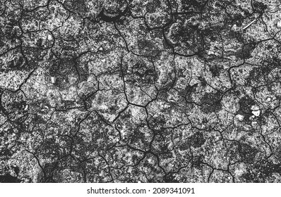 Textura superpuesta en peligro de hormigón, piedra o asfalto. fondo grueso. ilustración abstracta de vector de medio tono