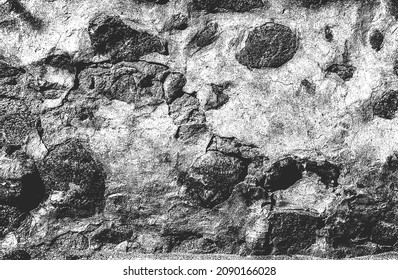Textura superpuesta en peligro de hormigón, piedra o asfalto. fondo grueso. ilustración abstracta de vector de medio tono