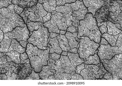 Textura superpuesta en peligro de hormigón, piedra o asfalto. fondo grueso. ilustración abstracta de vector de medio tono