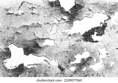 Distressed overlay texture of cracked concrete, stone or asphalt. grunge background. abstract halftone vector illustration