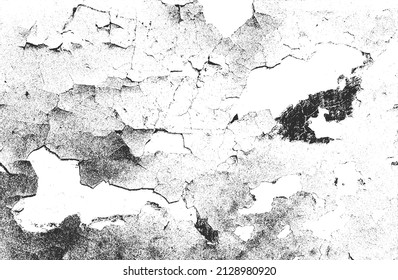 Distressed overlay texture of cracked concrete, stone or asphalt. grunge background. abstract halftone vector illustration