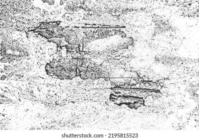 Distressed overlay texture of cracked concrete, stone or asphalt. grunge background. abstract halftone vector illustration