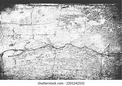 Distressed overlay texture of cracked concrete, stone or asphalt. grunge background. abstract halftone vector illustration