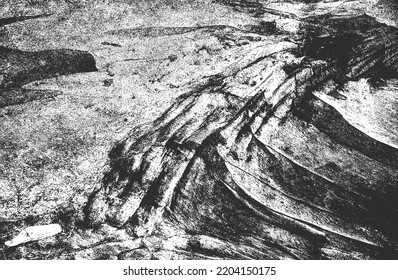 Distressed overlay texture of cracked concrete, stone or asphalt. grunge background. abstract halftone vector illustration