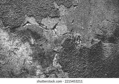 Distressed overlay texture of cracked concrete, stone or asphalt. grunge background. abstract halftone vector illustration