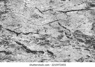 Textura superpuesta en peligro de hormigón, piedra o asfalto. fondo grueso. ilustración abstracta de vector de medio tono