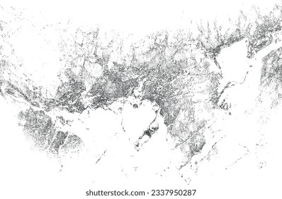 Distressed overlay texture of cracked concrete, stone or asphalt. grunge background. abstract halftone vector illustration