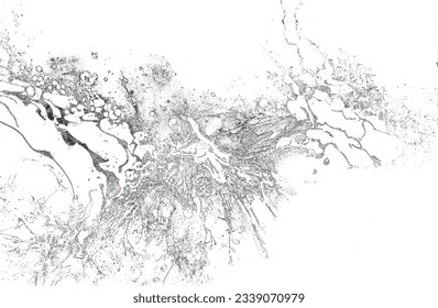 Textura superpuesta en peligro de hormigón, piedra o asfalto. fondo grueso. ilustración abstracta de vector de medio tono