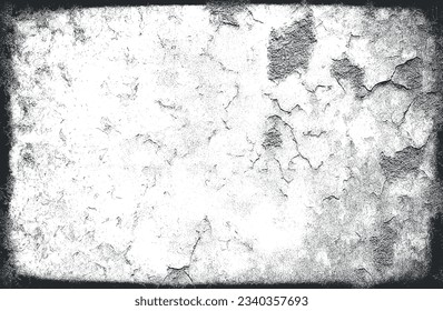 Distressed overlay texture of cracked concrete, stone or asphalt. grunge background. abstract halftone vector illustration