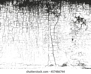 Distressed overlay texture of cracked concrete. grunge background. abstract halftone vector illustration