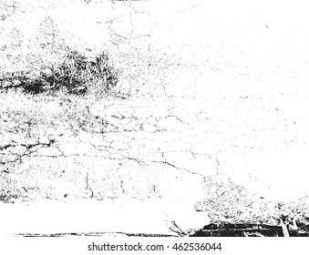 Distressed overlay texture of cracked concrete. grunge background. abstract halftone vector illustration