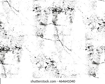 Distressed overlay texture of cracked concrete. grunge background. abstract halftone vector illustration