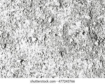 Distressed overlay texture of cracked concrete. grunge background. abstract halftone vector illustration