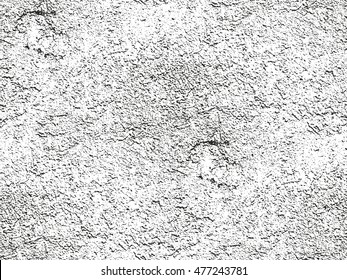 Distressed overlay texture of cracked concrete. grunge background. abstract halftone vector illustration
